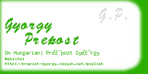 gyorgy prepost business card